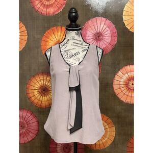 Halogen 100%Silk Sleeveless Blouse Zipper Back Work Office Luxe Sz M